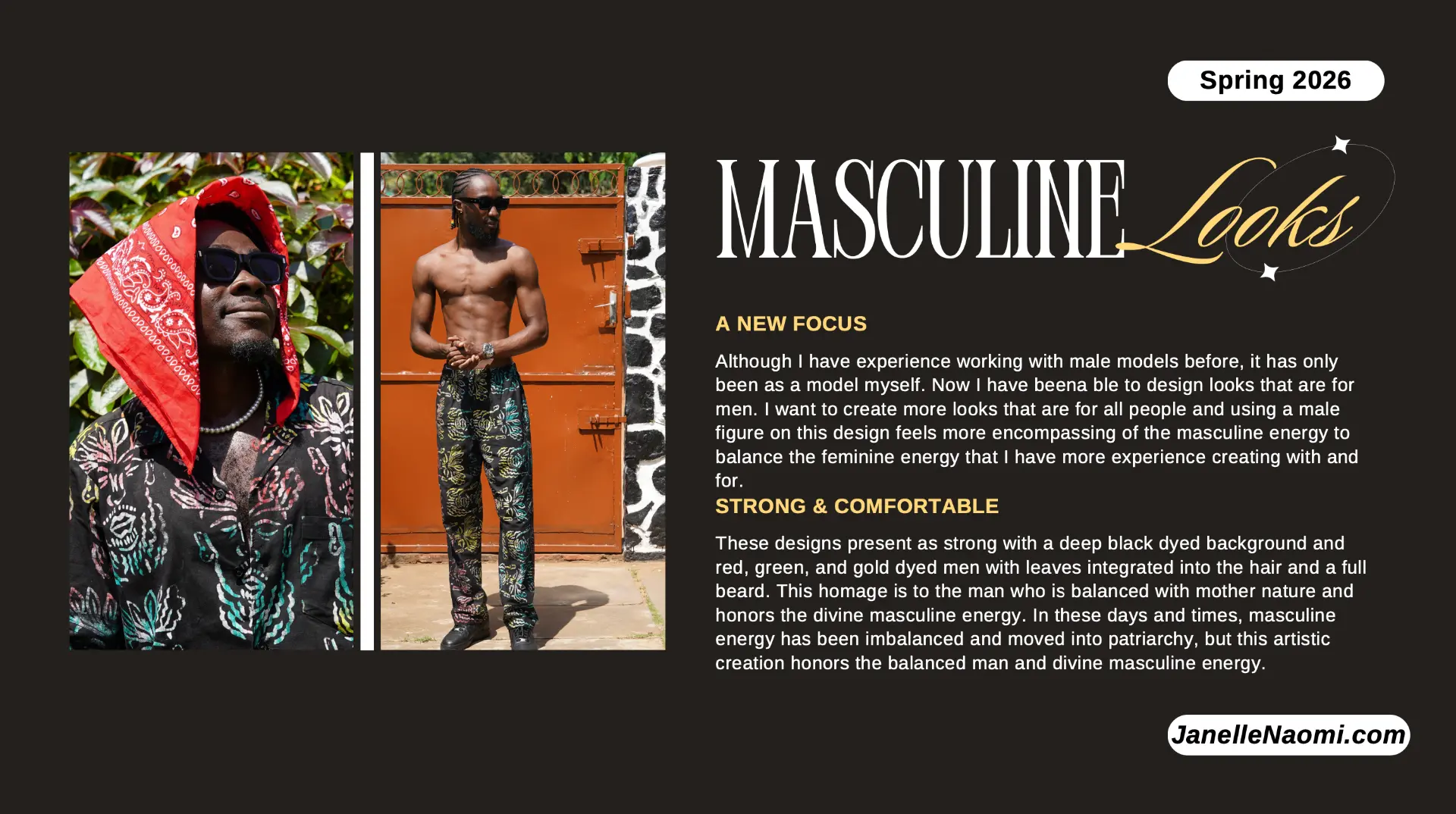 Masculine Looks — styling for men across the collection